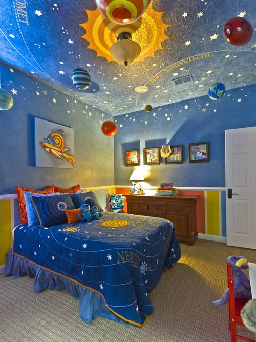 space theme kids bed